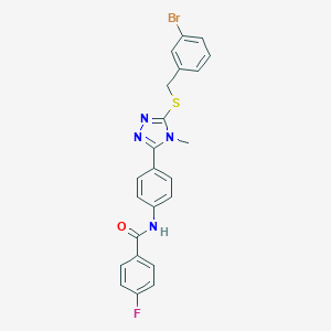 N-(4-{5-[(3-bromobenzyl)sulfanyl]-4-methyl-4H-1,2,4-triazol-3-yl}phenyl)-4-fluorobenzamide