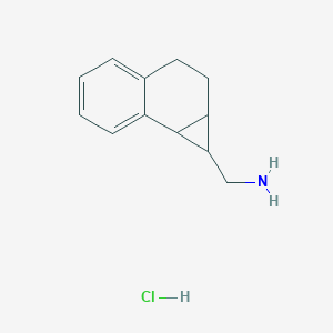 molecular formula C12H16ClN B2829150 1H,1aH,2H,3H,7bH-环丙[a]萘-1-基甲胺盐酸盐 CAS No. 1421604-02-5