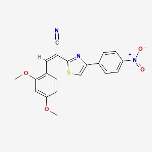 (Z)-3-(2,4-dimethoxyphenyl)-2-(4-(4-nitrophenyl)thiazol-2-yl)acrylonitrile