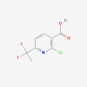 molecular formula C8H6ClF2NO2 B2829169 2-Chloro-6-(1,1-difluoroethyl)pyridine-3-carboxylic acid CAS No. 2413898-64-1