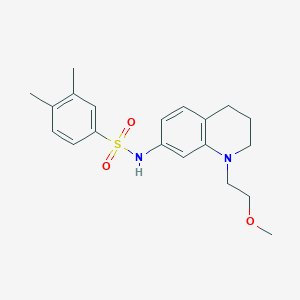 molecular formula C20H26N2O3S B2829172 N-(1-(2-methoxyethyl)-1,2,3,4-tetrahydroquinolin-7-yl)-3,4-dimethylbenzenesulfonamide CAS No. 1170403-67-4