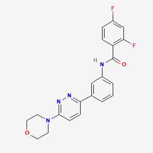 molecular formula C21H18F2N4O2 B2829174 2,4-difluoro-N-(3-(6-morpholinopyridazin-3-yl)phenyl)benzamide CAS No. 899985-75-2