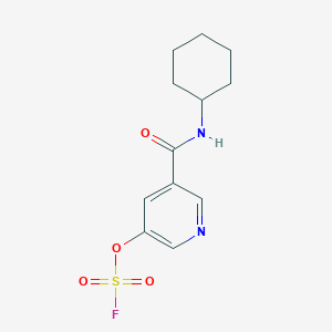 molecular formula C12H15FN2O4S B2829175 3-(Cyclohexylcarbamoyl)-5-fluorosulfonyloxypyridine CAS No. 2411311-07-2