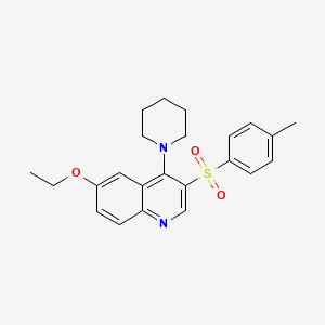 molecular formula C23H26N2O3S B2829193 6-Ethoxy-4-(piperidin-1-yl)-3-tosylquinoline CAS No. 866848-30-8
