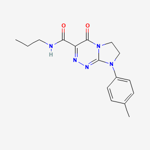 molecular formula C16H19N5O2 B2829198 4-oxo-N-propyl-8-(p-tolyl)-4,6,7,8-tetrahydroimidazo[2,1-c][1,2,4]triazine-3-carboxamide CAS No. 946229-54-5