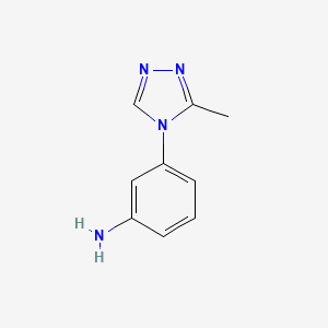 molecular formula C9H10N4 B2829201 3-(3-methyl-4H-1,2,4-triazol-4-yl)aniline CAS No. 361549-92-0