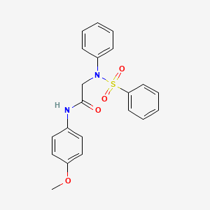 molecular formula C21H20N2O4S B2829203 N-(4-methoxyphenyl)-2-[(phenylsulfonyl)anilino]acetamide CAS No. 339103-43-4