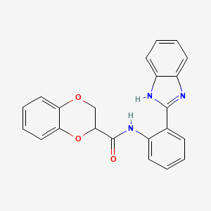 N-[2-(1H-benzimidazol-2-yl)phenyl]-2,3-dihydro-1,4-benzodioxine-3-carboxamide