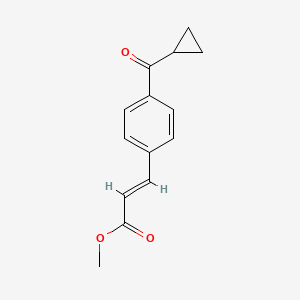 molecular formula C14H14O3 B2829233 methyl (E)-3-[4-(cyclopropanecarbonyl)phenyl]prop-2-enoate CAS No. 575469-33-9