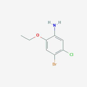 molecular formula C8H9BrClNO B2829239 4-溴-5-氯-2-乙氧基苯胺 CAS No. 1400644-28-1