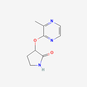 molecular formula C9H11N3O2 B2829248 3-[(3-Methylpyrazin-2-yl)oxy]pyrrolidin-2-one CAS No. 2201694-70-2