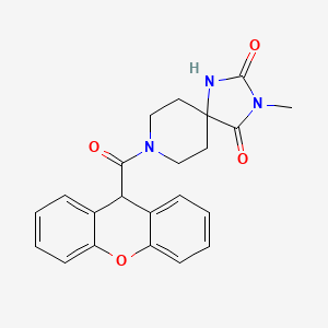 molecular formula C22H21N3O4 B2829253 3-甲基-8-(9H-黄色素-9-甲酰基)-1,3,8-三唑螺[4.5]癸烷-2,4-二酮 CAS No. 1021089-59-7