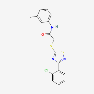 molecular formula C17H14ClN3OS2 B2829269 2-((3-(2-chlorophenyl)-1,2,4-thiadiazol-5-yl)thio)-N-(m-tolyl)acetamide CAS No. 864919-06-2