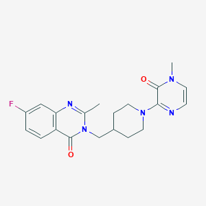 7-Fluoro-2-methyl-3-[[1-(4-methyl-3-oxopyrazin-2-yl)piperidin-4-yl]methyl]quinazolin-4-one