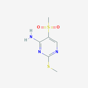 molecular formula C6H9N3O2S2 B2829292 2-Methylsulfanyl-5-methylsulfonylpyrimidin-4-amine CAS No. 1368143-95-6