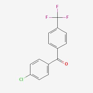 molecular formula C14H8ClF3O B2829294 (4-Chlorophenyl)[4-(trifluoromethyl)phenyl]methanone CAS No. 34328-31-9