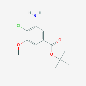 molecular formula C12H16ClNO3 B2829307 Tert-butyl 3-amino-4-chloro-5-methoxybenzoate CAS No. 2248334-78-1
