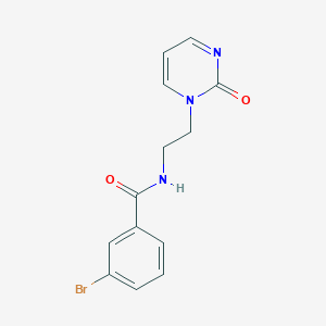 molecular formula C13H12BrN3O2 B2829309 3-bromo-N-(2-(2-oxopyrimidin-1(2H)-yl)ethyl)benzamide CAS No. 2097890-40-7