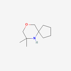molecular formula C10H19NO B2829317 7,7-二甲基-9-氧代-6-氮杂螺[4.5]癸烷 CAS No. 326894-29-5