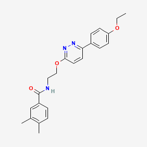 molecular formula C23H25N3O3 B2829318 N-[2-[6-(4-ethoxyphenyl)pyridazin-3-yl]oxyethyl]-3,4-dimethylbenzamide CAS No. 920365-43-1