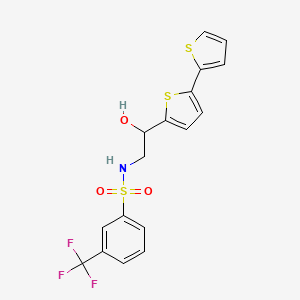 2-{[2,2'-bithiophene]-5-yl}-2-hydroxy-S-[3-(trifluoromethyl)phenyl]ethane-1-sulfonamido