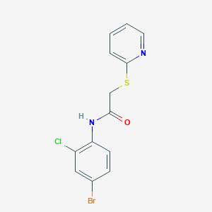 N-(4-bromo-2-chlorophenyl)-2-(pyridin-2-ylsulfanyl)acetamide