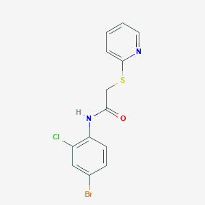 molecular formula C13H10BrClN2OS B282932 N-(4-bromo-2-chlorophenyl)-2-(pyridin-2-ylsulfanyl)acetamide 