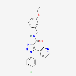 molecular formula C23H20ClN5O2 B2829327 1-(4-chlorophenyl)-N-(3-ethoxybenzyl)-5-(pyridin-3-yl)-1H-1,2,3-triazole-4-carboxamide CAS No. 1326881-31-5
