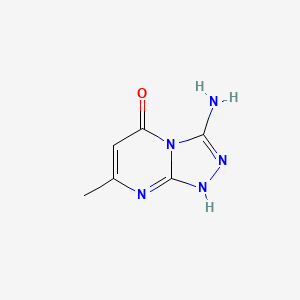 molecular formula C6H7N5O B2829330 3-氨基-7-甲基-[1,2,4]三唑并[4,3-a]嘧啶-5-醇 CAS No. 13223-34-2