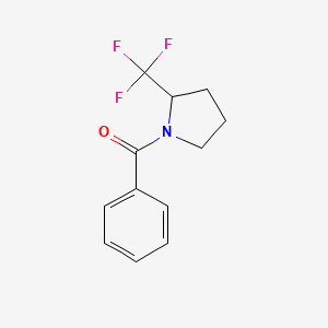 molecular formula C12H12F3NO B2829337 苯基-[2-(三氟甲基)吡咯烷-1-基]甲酮 CAS No. 2248297-97-2