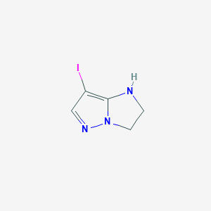 molecular formula C5H6IN3 B2829352 7-iodo-1H,2H,3H-pyrazolo[1,5-a]imidazole CAS No. 1909324-91-9