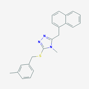 molecular formula C22H21N3S B282936 3-methylbenzyl 4-methyl-5-(1-naphthylmethyl)-4H-1,2,4-triazol-3-yl sulfide 