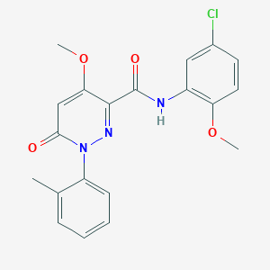 molecular formula C20H18ClN3O4 B2829363 N-(5-氯-2-甲氧基苯基)-4-甲氧基-1-(2-甲基苯基)-6-氧代吡啶嗪-3-羧酰胺 CAS No. 1004384-68-2