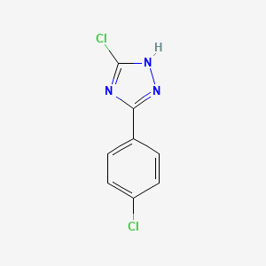 molecular formula C8H5Cl2N3 B2829369 3-chloro-5-(4-chlorophenyl)-1H-1,2,4-triazole CAS No. 1315370-96-7