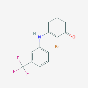 molecular formula C13H11BrF3NO B2829380 2-溴-3-((3-(三氟甲基)苯基)氨基)环己-2-烯-1-酮 CAS No. 51924-70-0