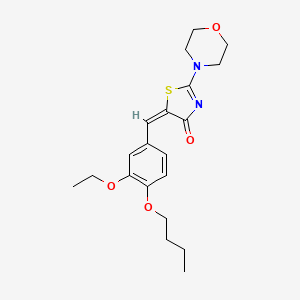 molecular formula C20H26N2O4S B2829385 (E)-5-(4-butoxy-3-ethoxybenzylidene)-2-morpholinothiazol-4(5H)-one CAS No. 897839-68-8