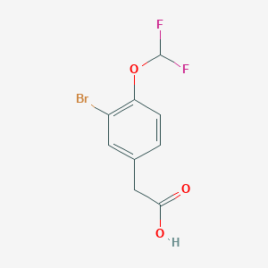 molecular formula C9H7BrF2O3 B2829386 3-Bromo-4-(difluoromethoxy)phenylacetic Acid CAS No. 2006277-18-3