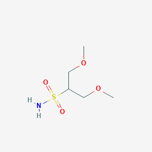 molecular formula C5H13NO4S B2829387 1,3-Dimethoxypropane-2-sulfonamide CAS No. 1850963-17-5