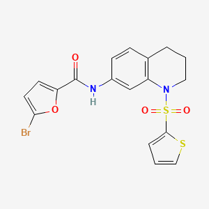 5-bromo-N-(1-(thiophen-2-ylsulfonyl)-1,2,3,4-tetrahydroquinolin-7-yl)furan-2-carboxamide