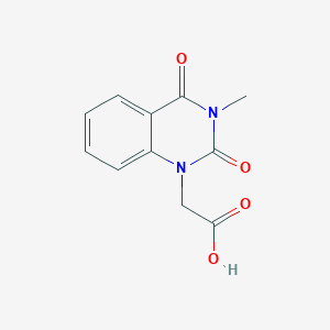 molecular formula C11H10N2O4 B2829400 (3-methyl-2,4-dioxo-3,4-dihydroquinazolin-1(2H)-yl)acetic acid CAS No. 869947-94-4
