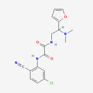 molecular formula C17H17ClN4O3 B2829401 N1-(5-chloro-2-cyanophenyl)-N2-(2-(dimethylamino)-2-(furan-2-yl)ethyl)oxalamide CAS No. 899955-06-7
