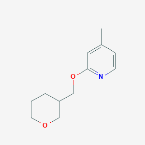 molecular formula C12H17NO2 B2829405 4-Methyl-2-[(oxan-3-yl)methoxy]pyridine CAS No. 2197523-10-5