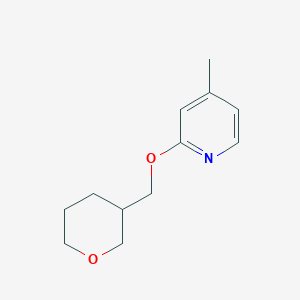 molecular formula C12H17NO2 B2829405 4-甲基-2-[(氧杂环戊-3-基)甲氧基]吡啶 CAS No. 2197523-10-5