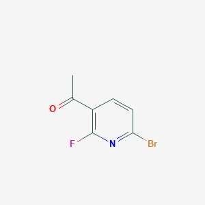 molecular formula C7H5BrFNO B2829407 1-(6-Bromo-2-fluoropyridin-3-YL)ethanone CAS No. 1260664-92-3