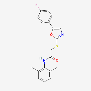molecular formula C19H17FN2O2S B2829412 N-(2,6-dimethylphenyl)-2-{[5-(4-fluorophenyl)-1,3-oxazol-2-yl]sulfanyl}acetamide CAS No. 930939-83-6