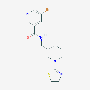 molecular formula C15H17BrN4OS B2829414 5-bromo-N-((1-(thiazol-2-yl)piperidin-3-yl)methyl)nicotinamide CAS No. 1795359-21-5