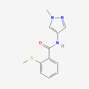 molecular formula C12H13N3OS B2829415 N-(1-Methylpyrazol-4-yl)-2-methylsulfanylbenzamide CAS No. 2309191-52-2