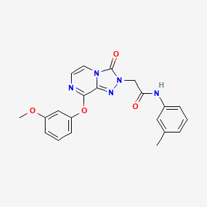 molecular formula C21H19N5O4 B2829416 2-(8-(3-甲氧基苯氧基)-3-氧代-[1,2,4]三唑并[4,3-a]吡嗪-2(3H)-基)-N-(间甲苯基)乙酰胺 CAS No. 1251621-32-5