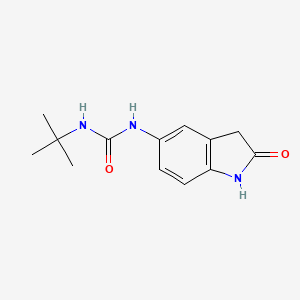 molecular formula C13H17N3O2 B2829448 1-(叔丁基)-3-(2-氧代吲哚-5-基)脲 CAS No. 1171709-08-2