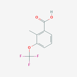 molecular formula C9H7F3O3 B2829458 2-Methyl-3-(trifluoromethoxy)benzoic acid CAS No. 1261764-39-9